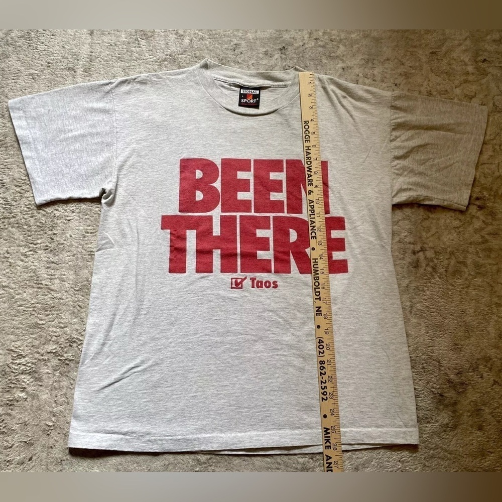 Vintage Taos NM Been There Did That T Shirt Large Single Stitch Signal Sport - Picture 4 of 8